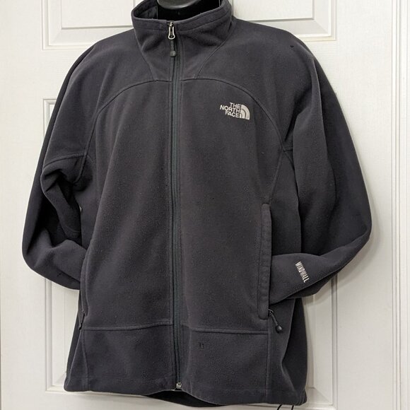 The North Face Jacket Men’s Windwall Sueded Fleece Full Zip Size L Gray . - Picture 1 of 16
